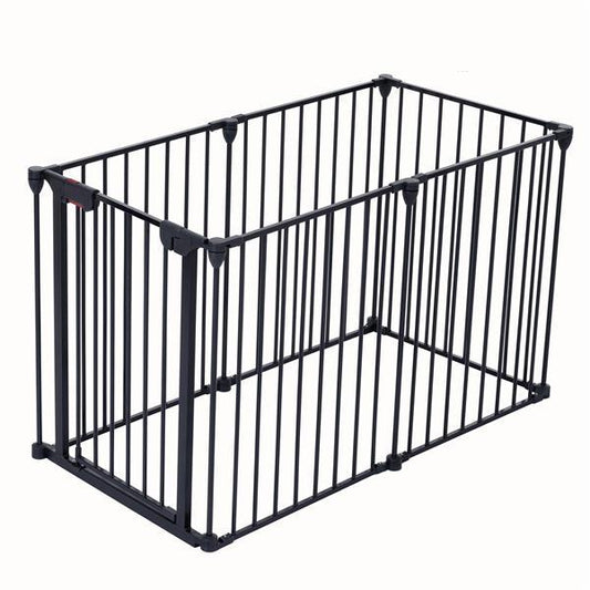 150 Inch Adjustable Safety Door With 6 Pieces, Suitable For House Staircase Doors, Restricted Area Fences